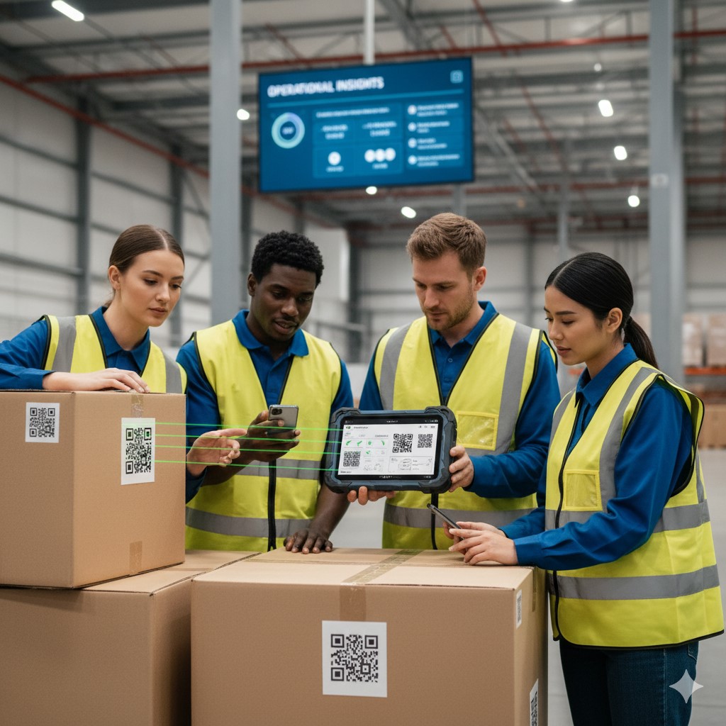 Barcode scanning app running on a Zebra device